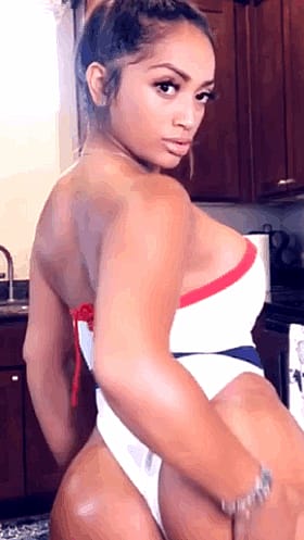 Sexy Ebony One-Piece: Get Your Ass in the Kitchen'