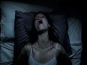 Brunette Babe Gets Orgasm Face in Sweaty White Shirt'