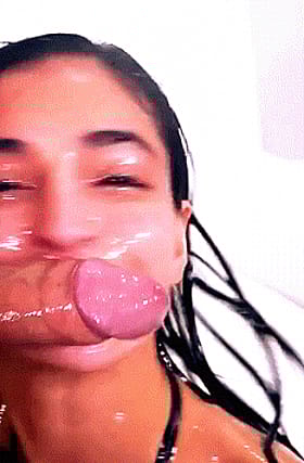 Babes Gonna Get Oiled Up: Emily Willis Gives a Slick Blowjob'