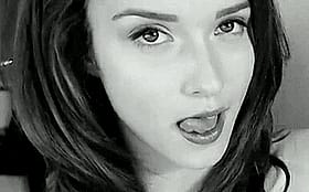 Hot Brunette Giving You a Taste of Her Tongue'
