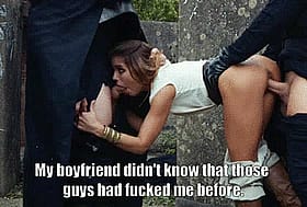 My Boyfriend Didn't Know That Those Guys Had Fucked Me Before? - Caption'