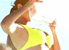 Big Tits Love Island: Non-Nude Oil Fun'