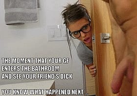 Caught in the Bathroom: Hotwife's Cuckold Dick'