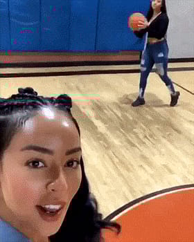 Babes with Big Tits Playing Basketball'