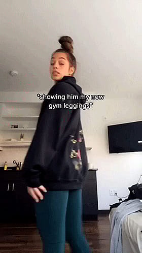 Amazing Ass in Big Leggings: Non-Nude Yoga Pants'