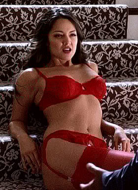 Celebrity Babe in Red Lingerie'