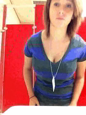 Teen Non-Nude Erotic Striped Shirt'