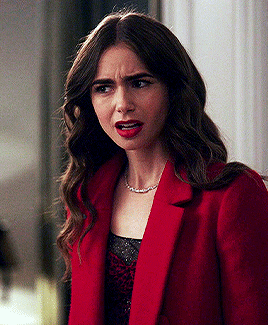 Lily Collins Gets Naughty in Red Jacket picture 1 of 1