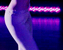Jennifer Lawrence's Ass Shakes the Stage in Purple Leggings picture 1 of 1
