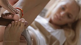 Blonde Babes with Big Dicks: Panty-less Pornstar Fun'