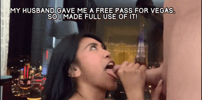 Asian Blowjob in Vegas: Sucking Cock with a Full Use of It! picture 1 of 1
