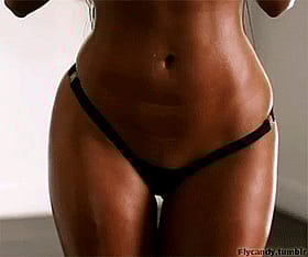 Hot Brunette in Lingerie Showing Off Her Athletic Ass'