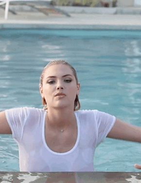 Big Tits Celebrity Swimming in the Pool picture 1 of 1