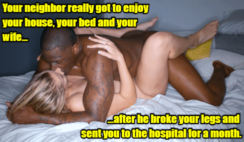 Cuckold Captions: Neighbor's Wife Gets BBC'd by Alpha Male picture 1 of 1