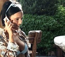 Brunette Babes on the Phone: Non-Nude Public Sex'