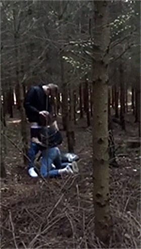 Blowjob Teen Gets Down in the Woods'