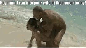 Cuckolding at the beach: Hotwife action with your wife'