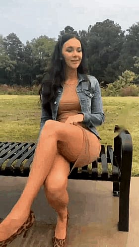 View Her Sexy Legs: A Bench Seat for a Sultry Experience'