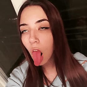 Brunette Teen Babes with Ahegao: Amateur Pussy Sticking Out'