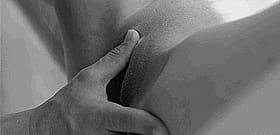 Fingering Pussy Tease: Black and White Erotic Photo'