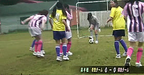 Asian Soccer Hotties Playing in the Grass'