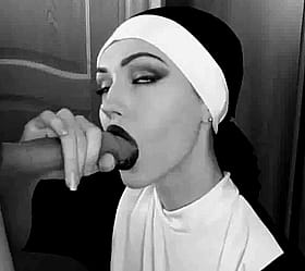 Nun Gets a Blowjob from a Cock'