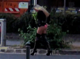 Blonde Babes Walking Down the Street: Non-Nude Whore Action'