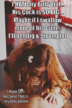 Maybe if I swallow more of his cum... I'll get big & strong too!'