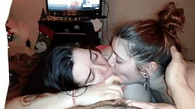 Amateur Blowjob: Two Girls Get Down and Dirty'