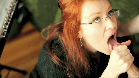 Redhead Teen Giving a Sizzling Blowjob picture 1 of 1