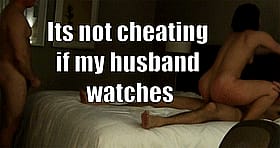 Cheating Wife Watching Her Husband Get Fucked'