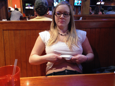 Blonde Babes Flashing Their Boobs at the Bar picture 1 of 1