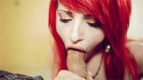 Redhead Blowjob: Cherry Crush Gets Her Titties Sucked'