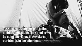 Get Your Captions On: Two People Having Sex In A Tent'