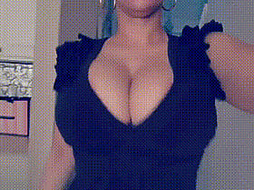 Big Tits Bouncing: Ebony Selfshot Titty Twerk'