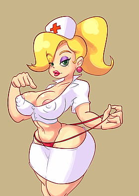 Big Tits GIFs: Cartoon Nurses with Big Boobs'